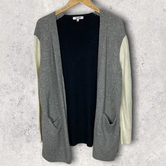 Madewell Colour Block Alpaca Wool Cardigan Knit Sweater Style AF533 Coziest Yarn - Picture 3 of 11
